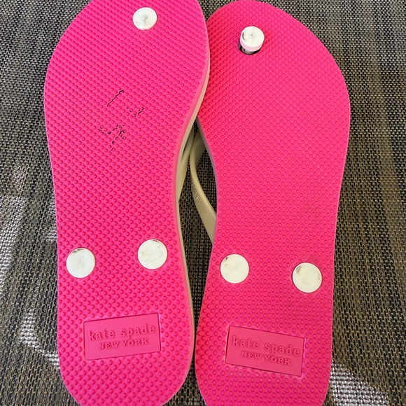Beautiful KATE SPADE FLEUR SANDALS 6 Pink Summer Floral Spades - Picture 6 of 7